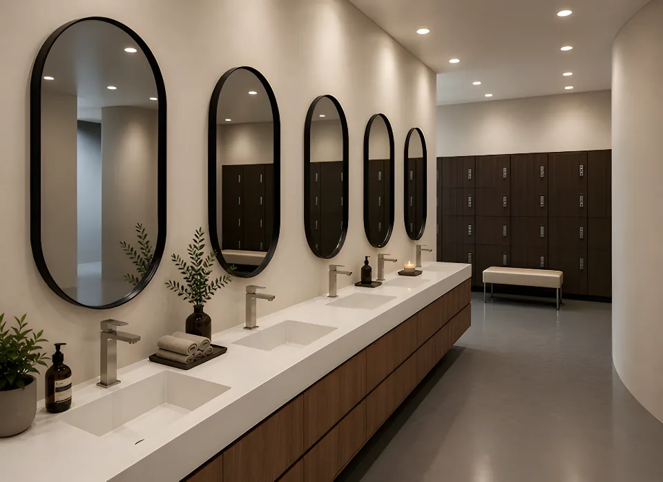 The men’s change room